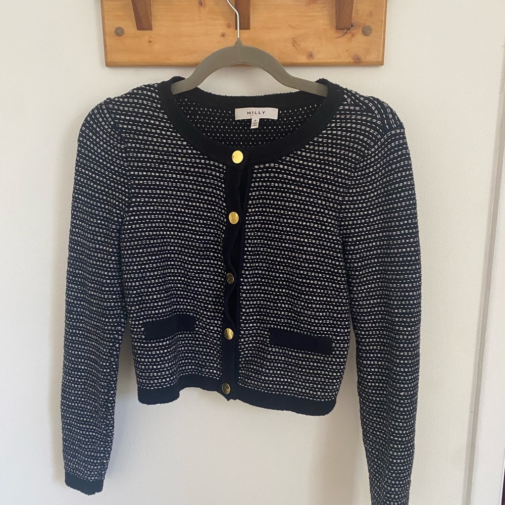 Milly Black and White Women's Sweater